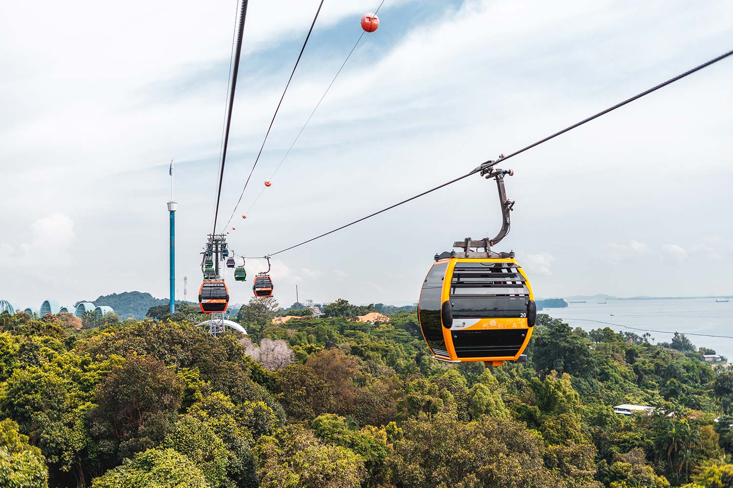 Die Seilbahn in Singapur.